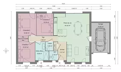 Maison neuve, 93 m²