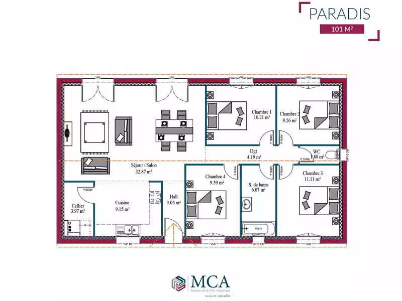 Maison neuve, 64 m² - Atur (24750)