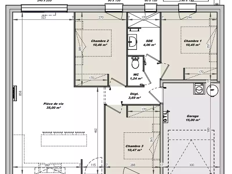 Maison neuve, 79 m² - Commequiers (85220)