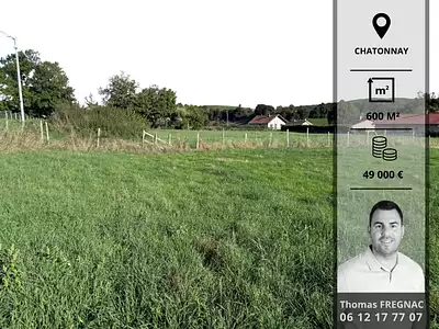 Terrain à bâtir, 600 m²