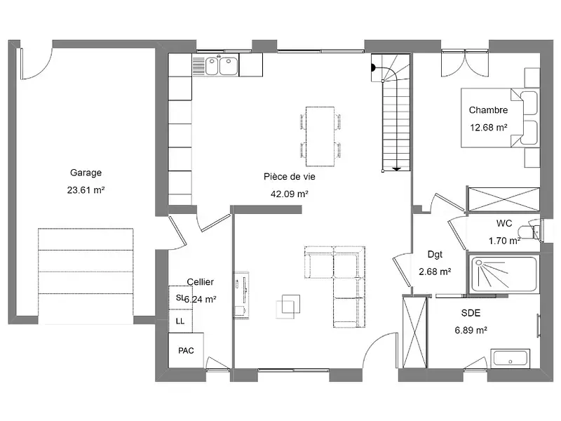 Maison neuve, 110 m² - Soulangis (18220)