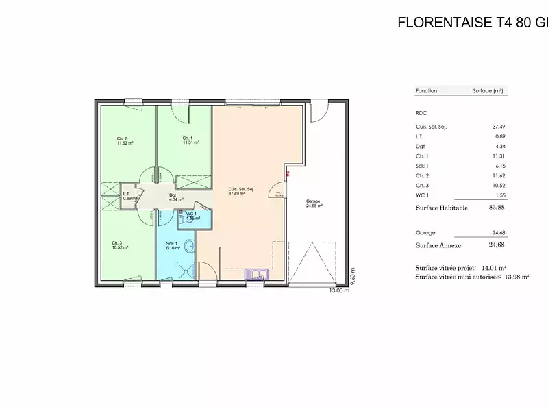 Maison neuve, 80 m² - Saint-Hilaire-de-Riez (85270)