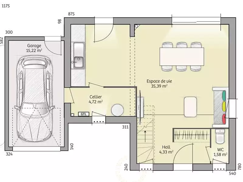 Maison neuve, 90 m² - Livry-sur-Seine (77000)