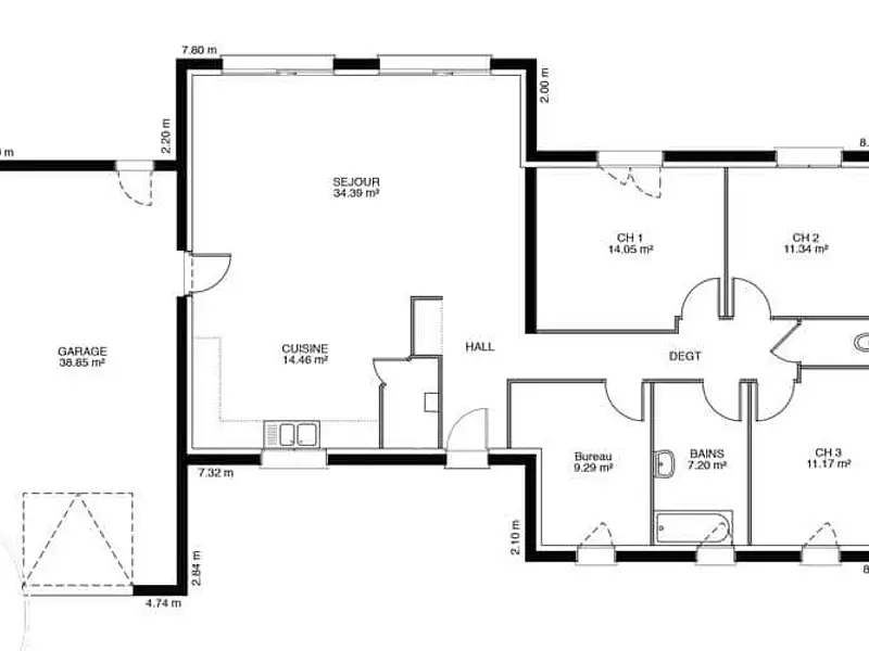 Maison neuve, 90 m² - Saint-Germain-des-Prés (45220)