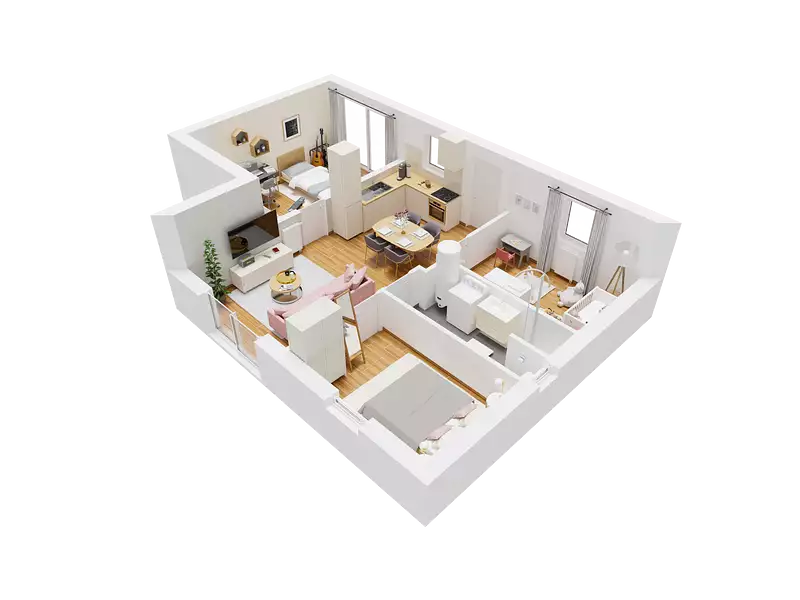 Maison neuve, 64 m² - Maransin (33230)