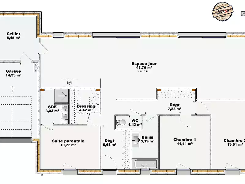Maison neuve, 120 m² - Attainville (95570)