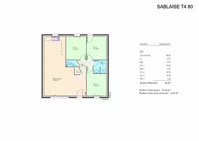 Maison neuve, 60 m²