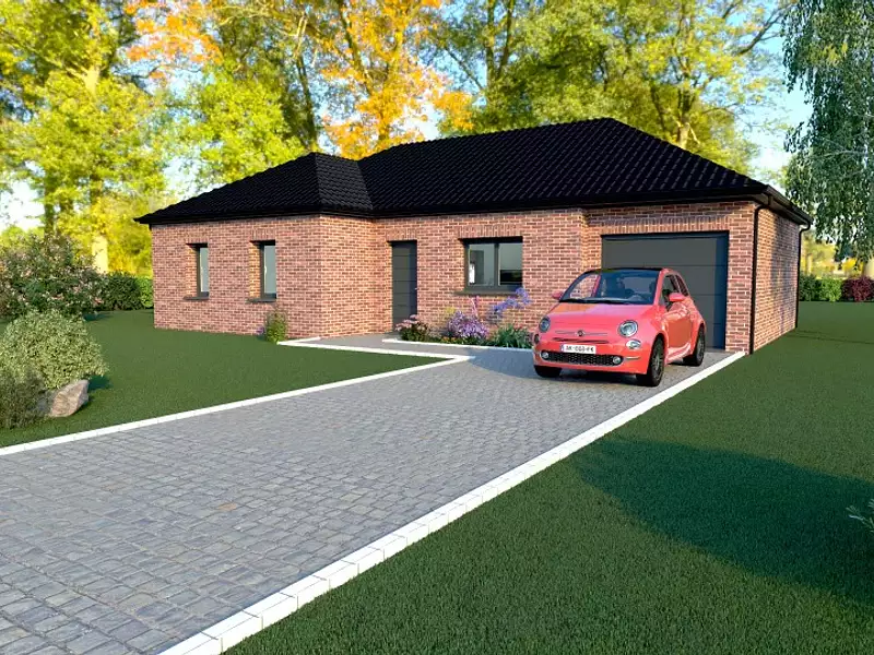 Maison neuve, 83 m² - Mazingarbe (62670)