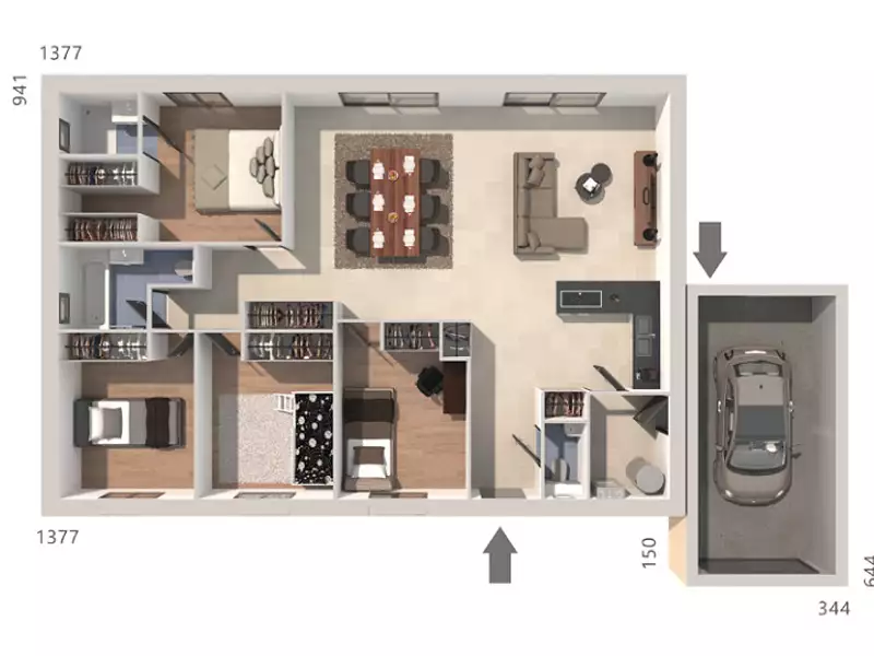 Maison neuve, 130 m² - Bages (11100)