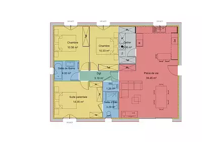 Maison neuve, 90 m²