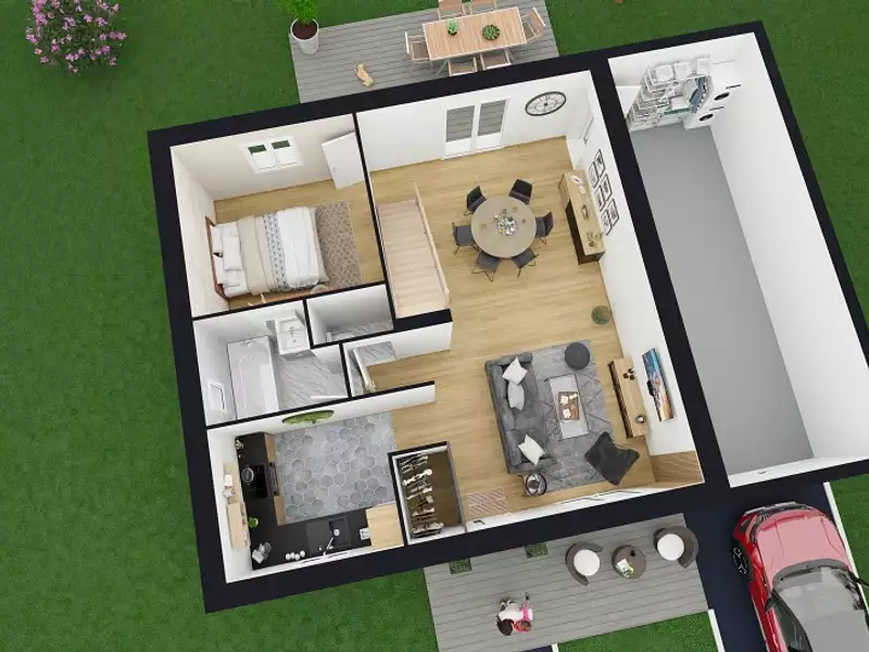 Maison neuve, 80 m² - Le Mesnil-Esnard (76240)