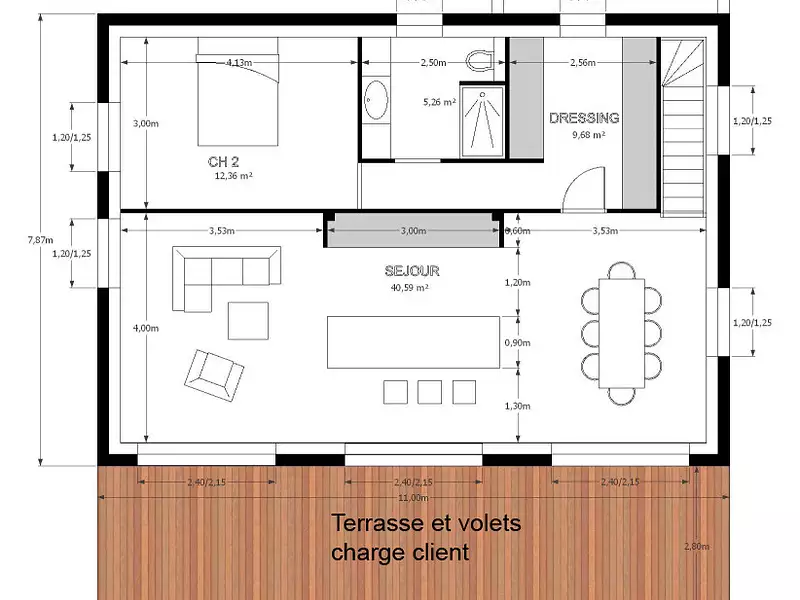 Maison neuve, 93 m² - Sainte-Luce-sur-Loire (44980)