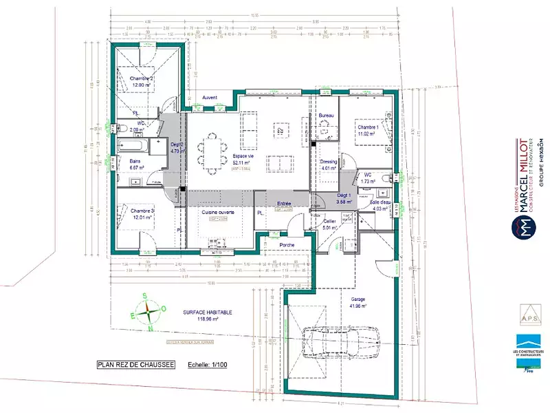 Maison neuve, 118 m² - Le Palais-sur-Vienne (87410)
