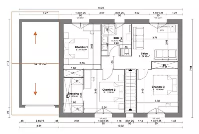 Maison neuve, 124 m²