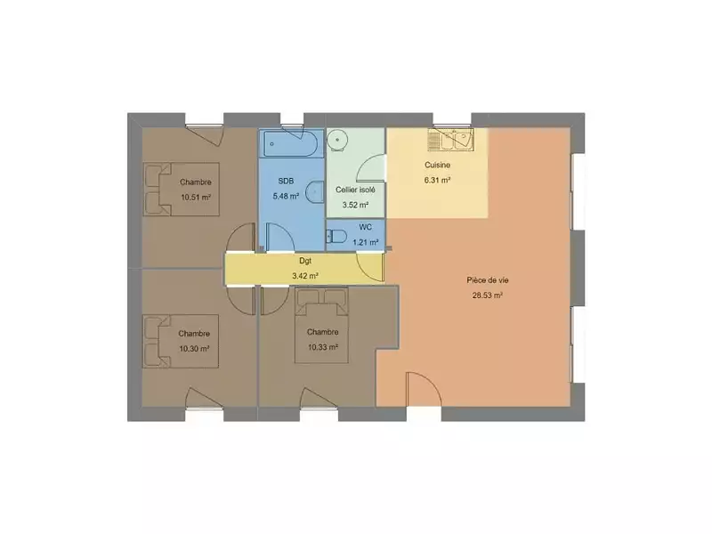 Maison neuve, 185 m² - Orvault (44700)