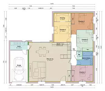 Maison neuve, 90 m²