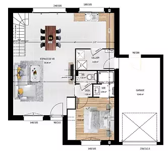 Maison neuve, 107 m²