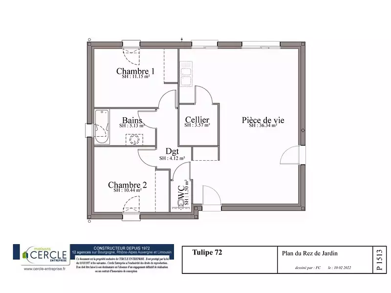 Maison neuve, 100 m² - Autun (71400)