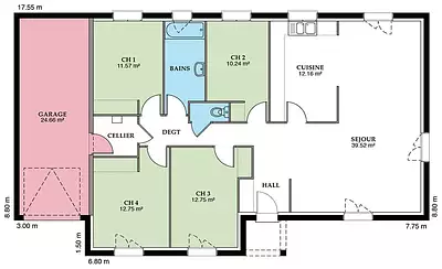 Maison neuve, 79 m²