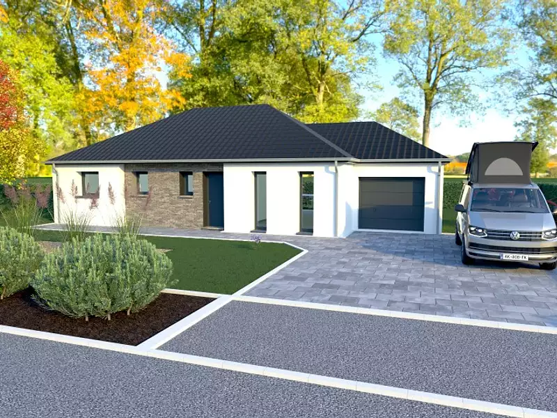 Maison neuve, 90 m² - Vermelles (62980)