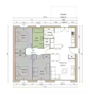 Maison neuve, 73 m²