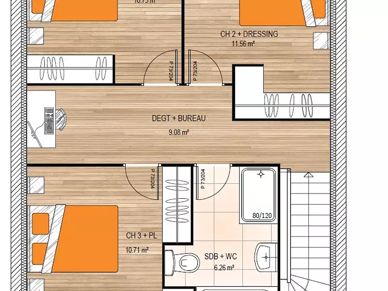 Maison neuve, 90 m² - Corné (49630)