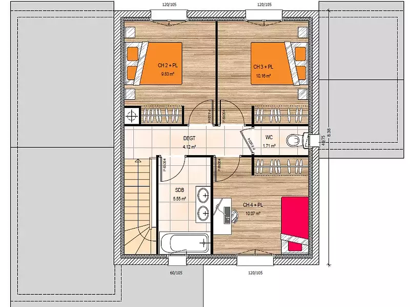 Maison neuve, 105 m² - Beaupréau (49600)