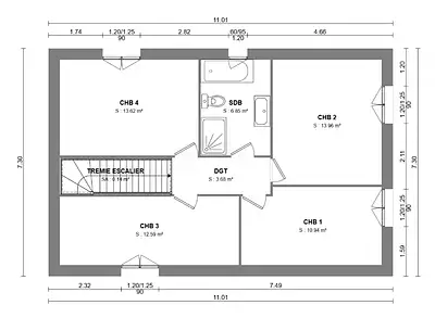Maison neuve, 125 m²