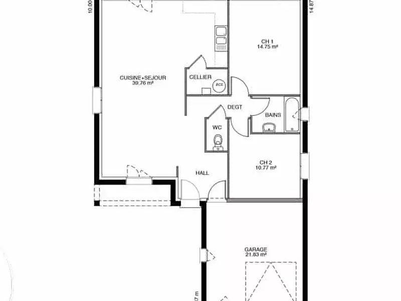 Maison neuve, 107 m² - Saint-Marcel (71380)
