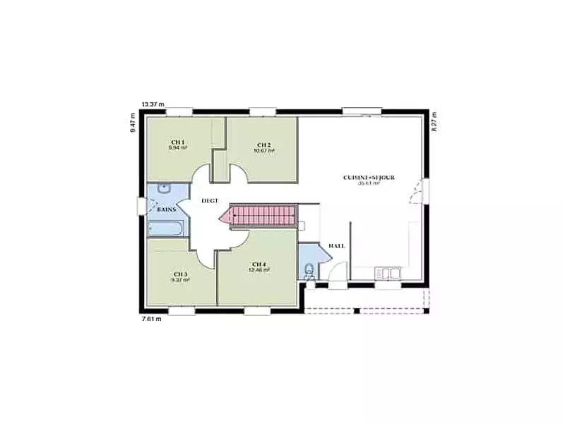 Maison neuve, 89 m² - Moulins-sur-Yèvre (18390)