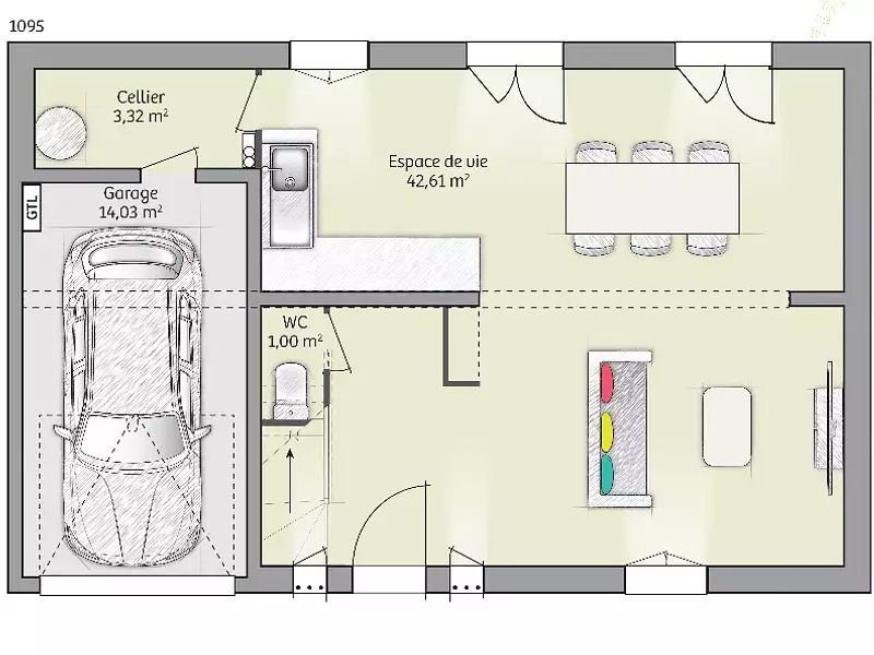 Maison neuve, 80 m² - Courquetaine (77390)