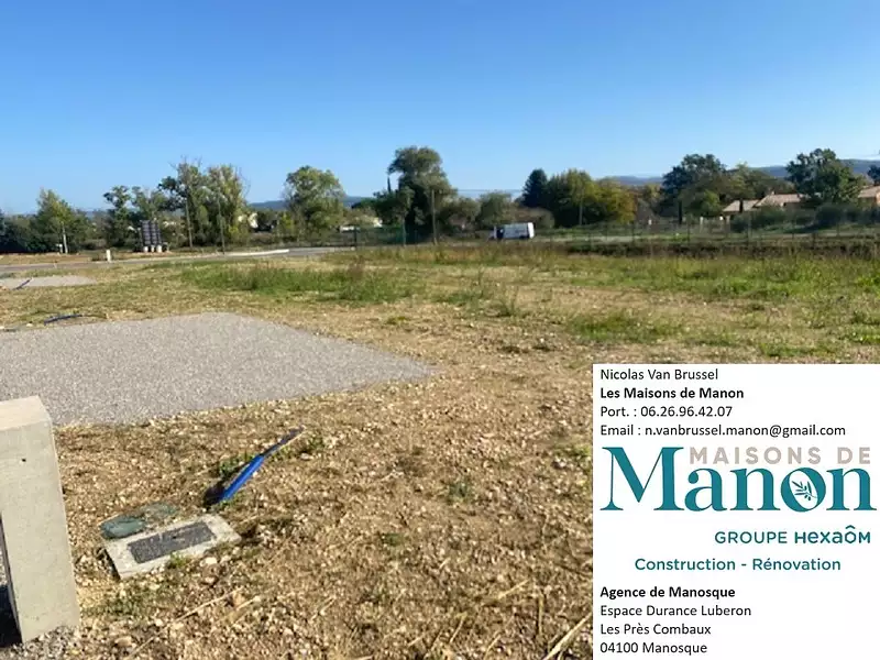 Terrain à bâtir, 332 m² - Volx (04130)