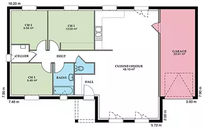 Maison neuve, 79 m²