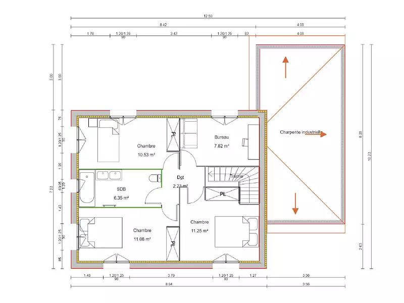Maison neuve, 94 m² - Saint-André-de-Corcy (01390)