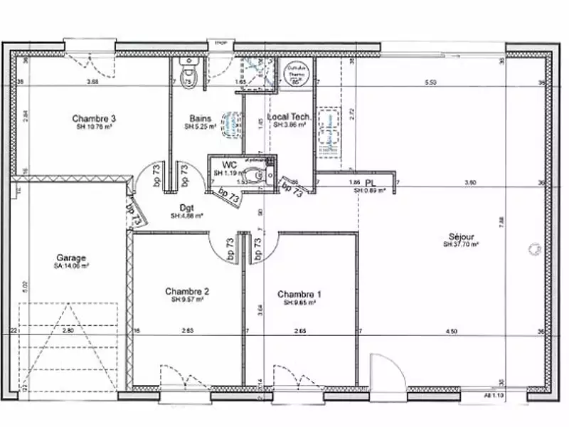Maison neuve, 84 m² - Breuilpont (27640)