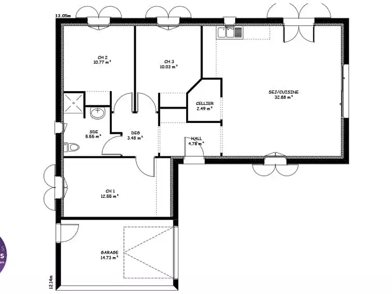 Maison neuve, 91 m² - Lonzac (17520)