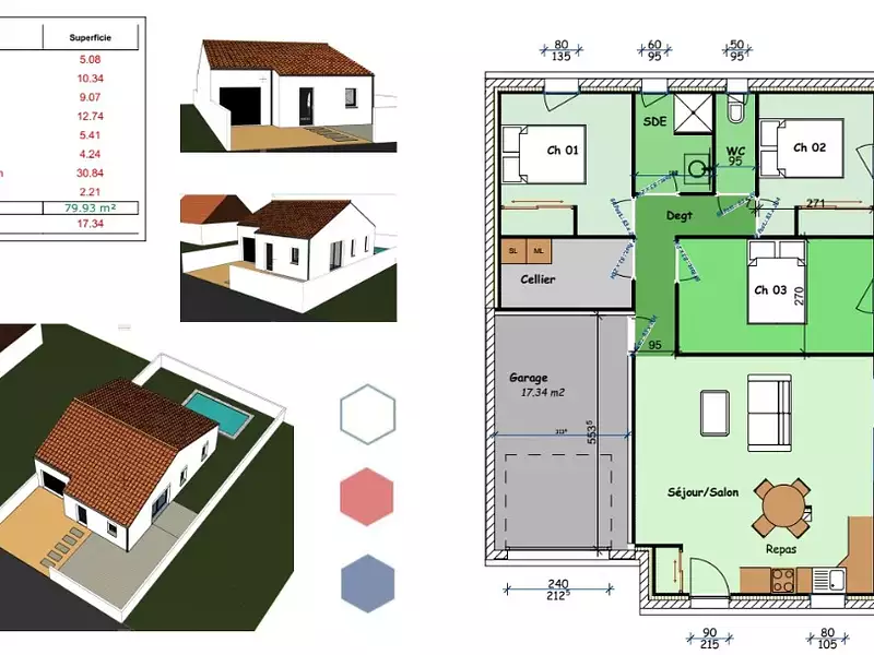 Maison neuve, 80 m² - Givrand (85800)