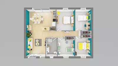 Maison neuve, 65 m²