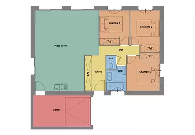 Maison neuve, 73 m²