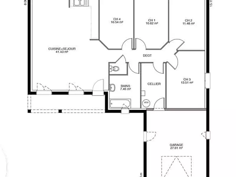 Maison neuve, 107 m² - Saint-Marcel (71380)