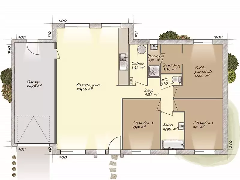 Maison neuve, 92 m² - Douville-sur-Andelle (27380)