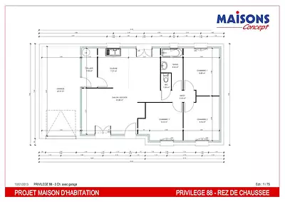Maison neuve, 68 m²