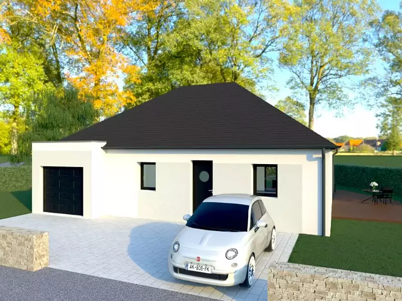 Maison neuve, 76 m² - Saint-Martin-de-Fontenay (14320)
