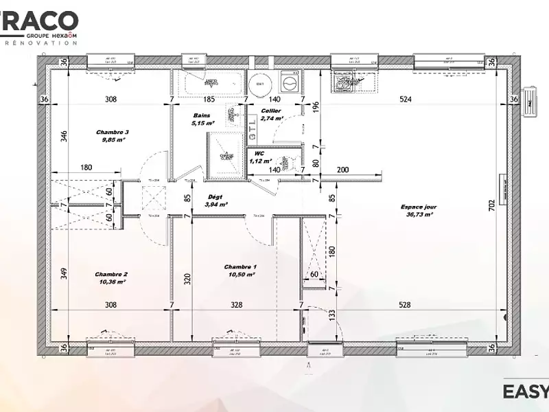 Maison neuve, 80 m² - Marcilly-la-Campagne (27320)