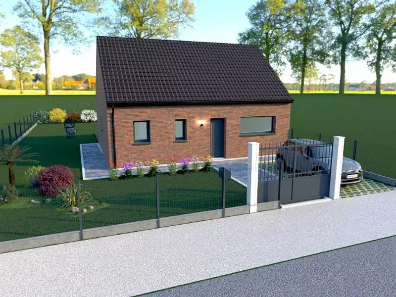Maison neuve, 61 m² - Hamel (59151)