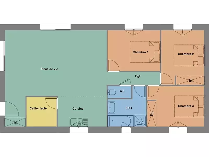 Maison neuve, 80 m² - Sainte-Luce-sur-Loire (44980)