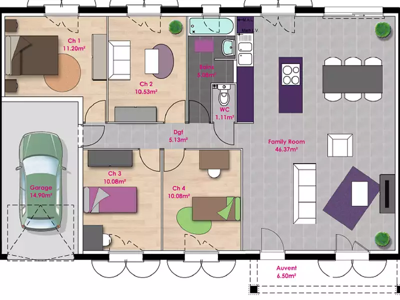 Maison neuve, 100 m² - Villeneuve (04180)
