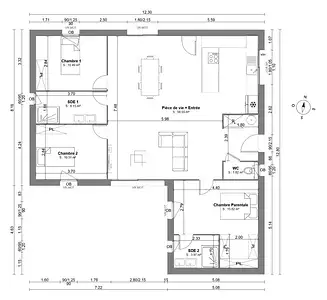 Maison neuve, 105 m²