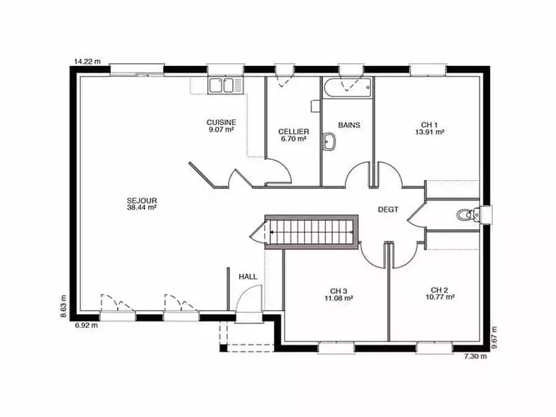 Maison neuve, 90 m² - Saint-Hilaire-de-Riez (85270)