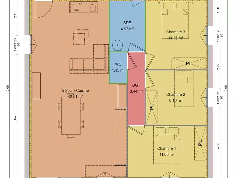 Maison neuve, 80 m² - Althen-des-Paluds (84210)